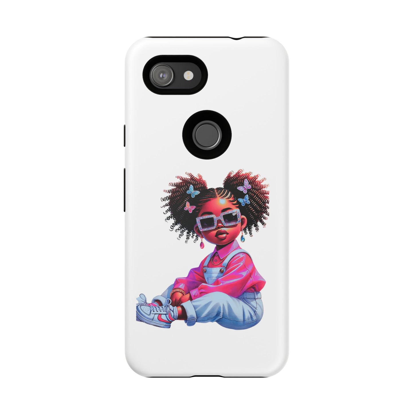 Trendy Phone Case - Sassy Girl Design, Personalized Gift, Durable Protection, Kid's Room Decor, Fun Accessory