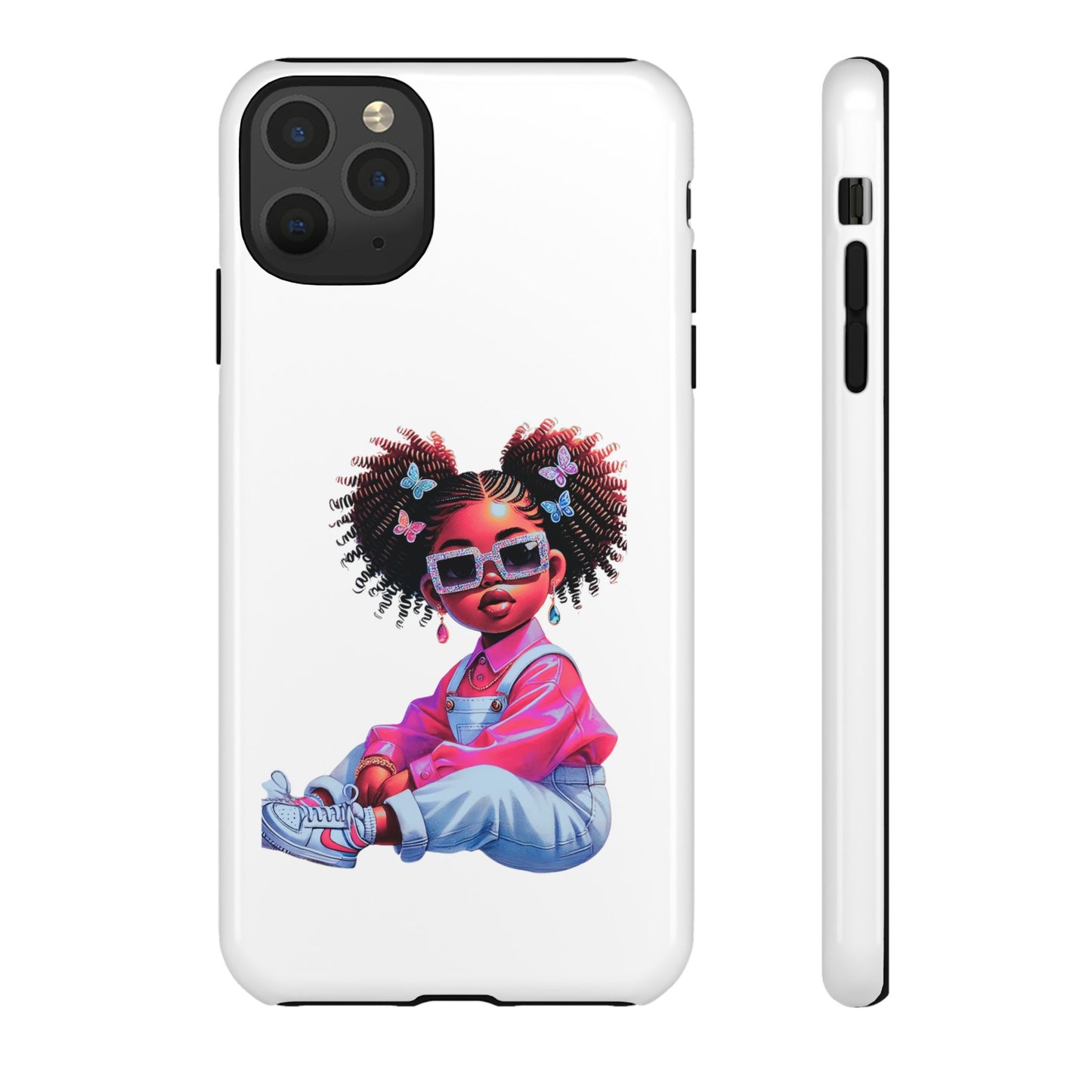 Trendy Phone Case - Sassy Girl Design, Personalized Gift, Durable Protection, Kid's Room Decor, Fun Accessory
