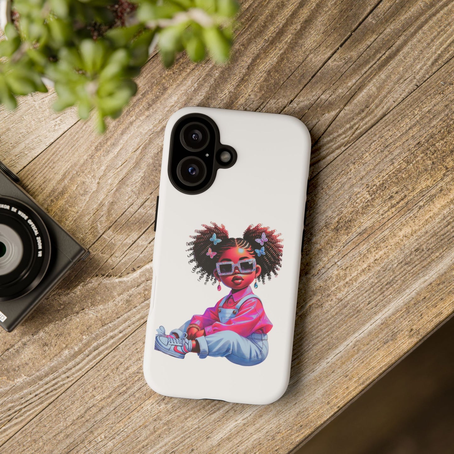 Trendy Phone Case - Sassy Girl Design, Personalized Gift, Durable Protection, Kid's Room Decor, Fun Accessory