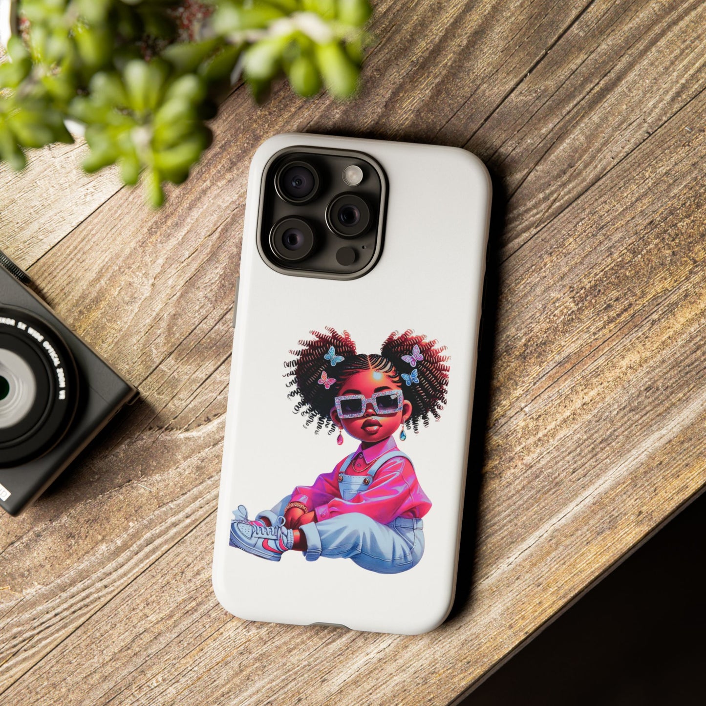 Trendy Phone Case - Sassy Girl Design, Personalized Gift, Durable Protection, Kid's Room Decor, Fun Accessory