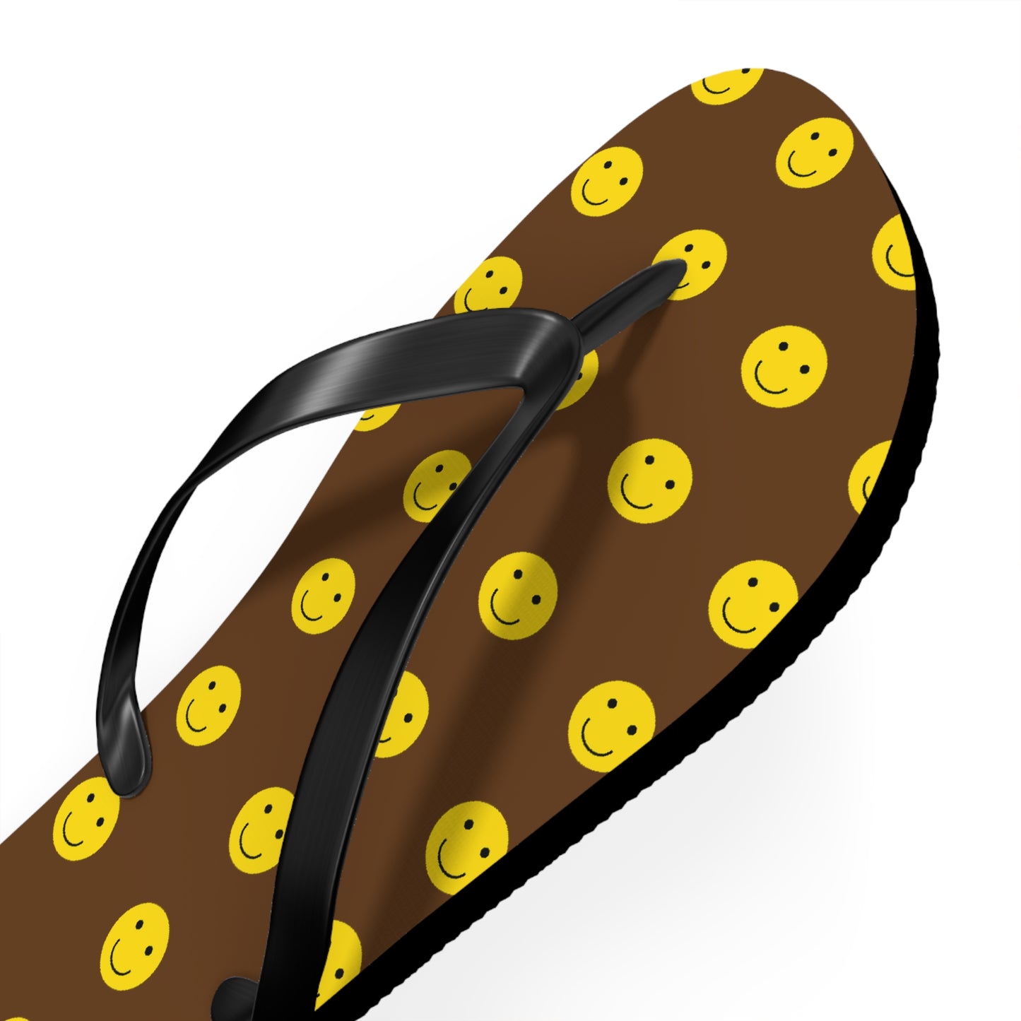 Brown Smiley Flip Flops