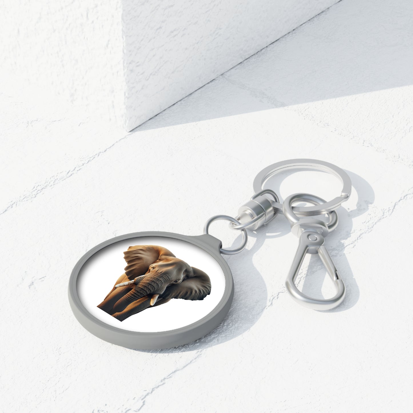 Personalized Elephant Keyring Tag