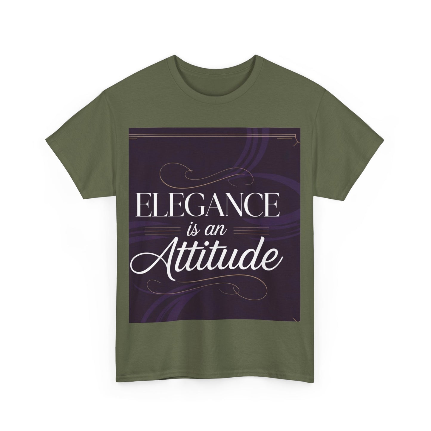 Elegance is an Attitude Unisex Heavy Cotton Tee, Casual Elegance Shirt, Fashion Statement Tee, Gift for Fashion Lovers, Stylish Everyday