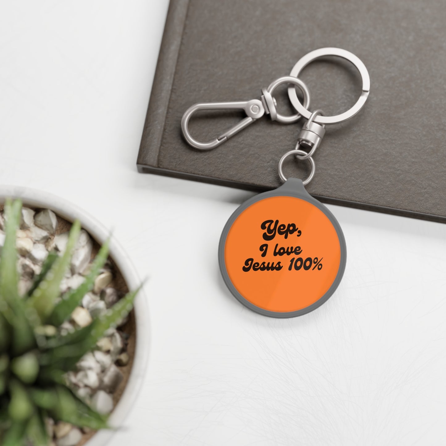Yep I Love Jesus 100% Keyring Tag