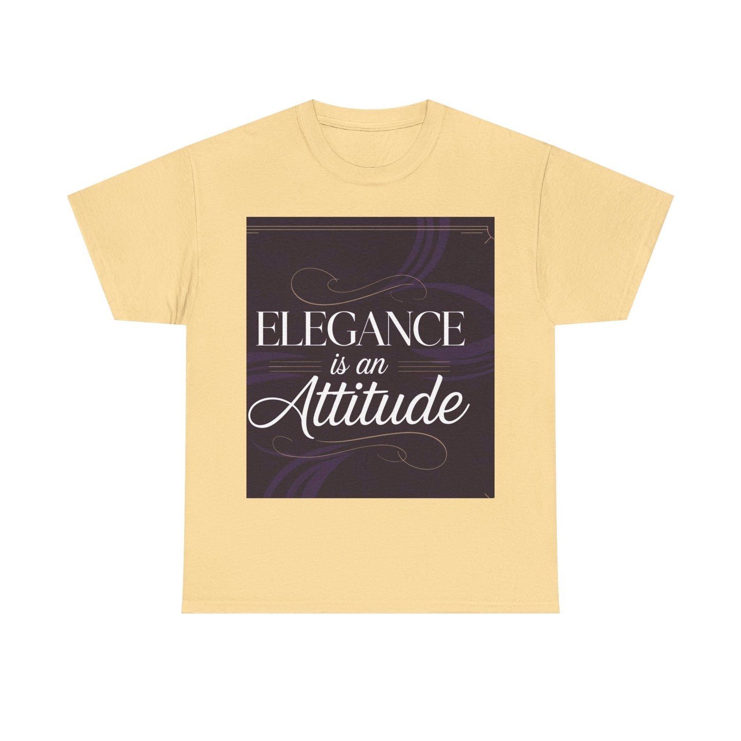 Elegance is an Attitude Unisex Heavy Cotton Tee, Casual Elegance Shirt, Fashion Statement Tee, Gift for Fashion Lovers, Stylish Everyday