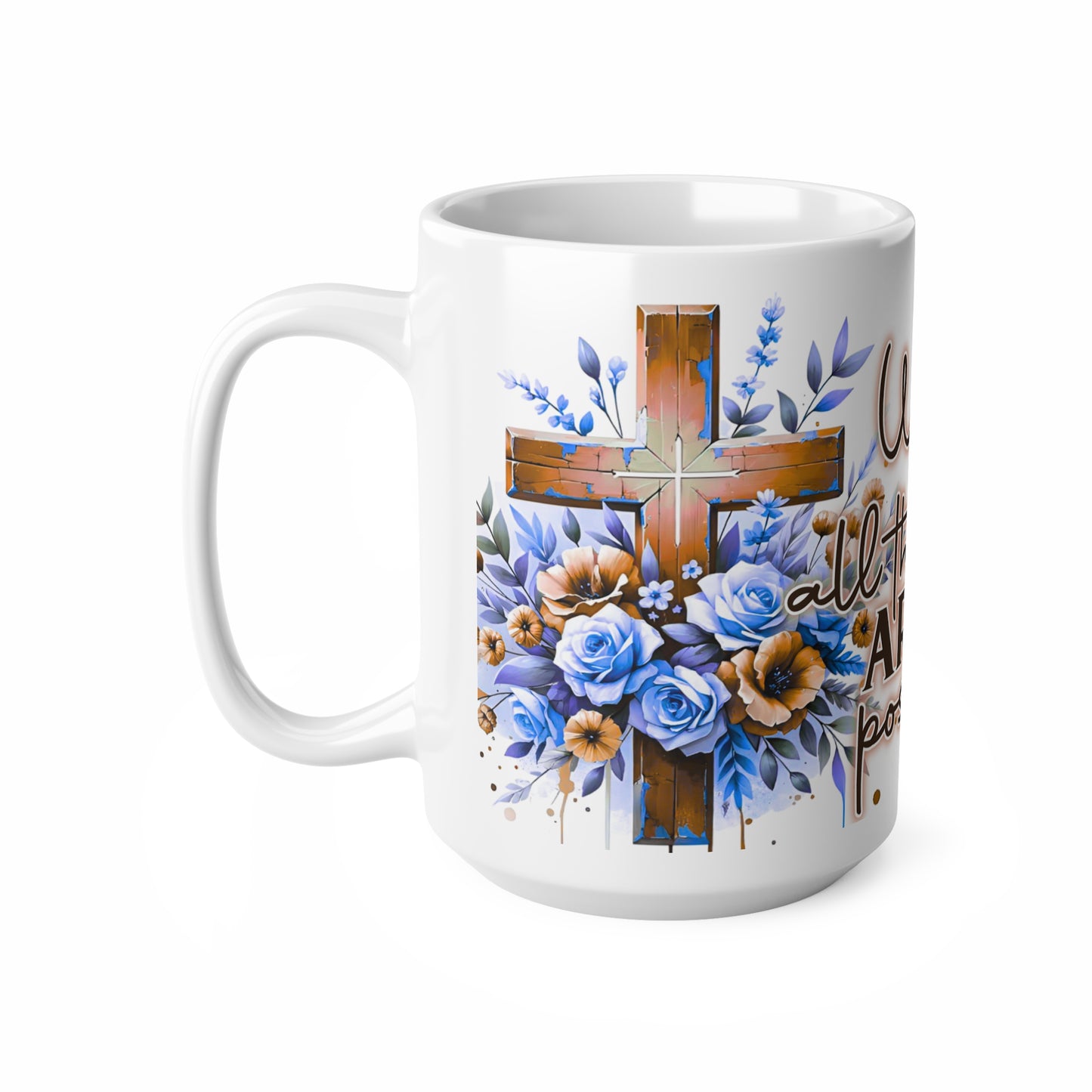Inspirational Ceramic Coffee Mug, 11oz, 15oz - Faithful Gift, Religious Decor, Christian Cup, Encourage Friends & Family