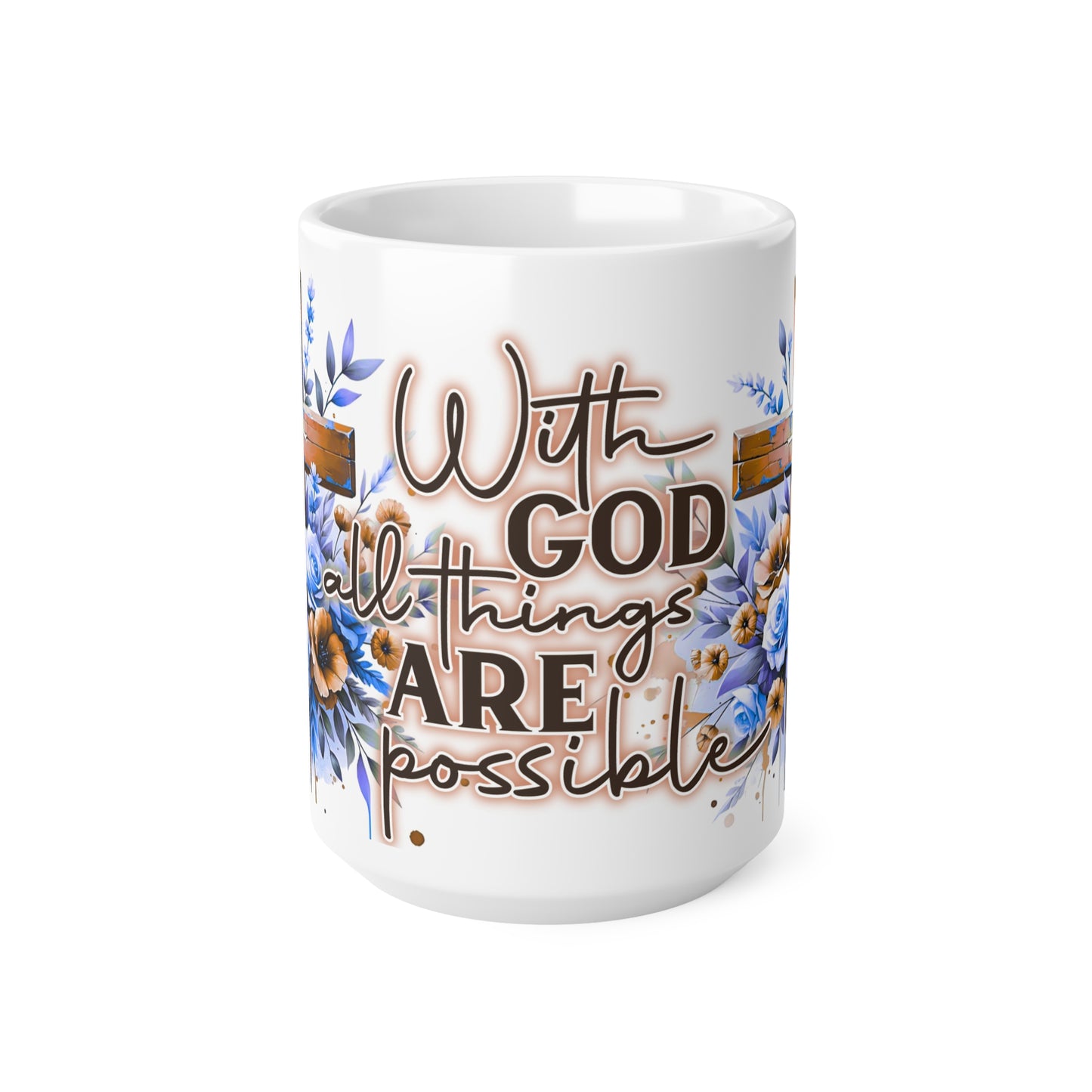 Inspirational Ceramic Coffee Mug, 11oz, 15oz - Faithful Gift, Religious Decor, Christian Cup, Encourage Friends & Family