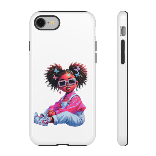 Trendy Phone Case - Sassy Girl Design, Personalized Gift, Durable Protection, Kid's Room Decor, Fun Accessory