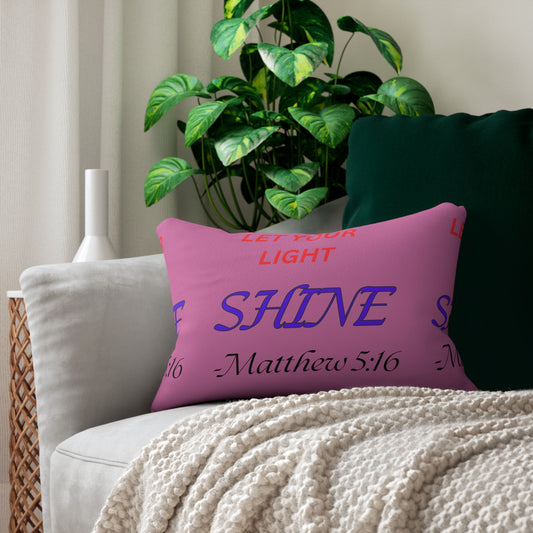 Inspirational Pillow Let Your Light Shine
