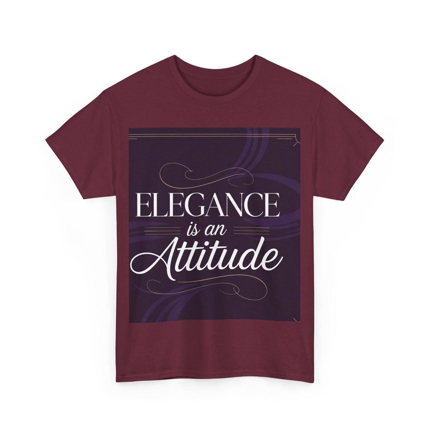 Elegance is an Attitude Unisex Heavy Cotton Tee, Casual Elegance Shirt, Fashion Statement Tee, Gift for Fashion Lovers, Stylish Everyday