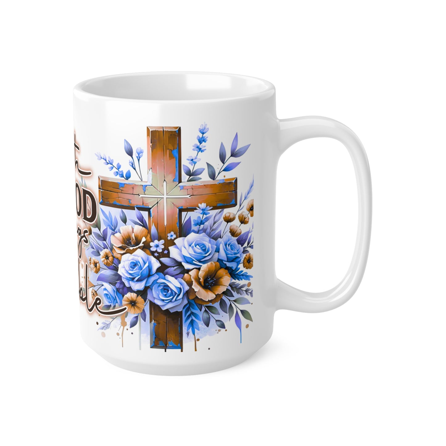 Inspirational Ceramic Coffee Mug, 11oz, 15oz - Faithful Gift, Religious Decor, Christian Cup, Encourage Friends & Family
