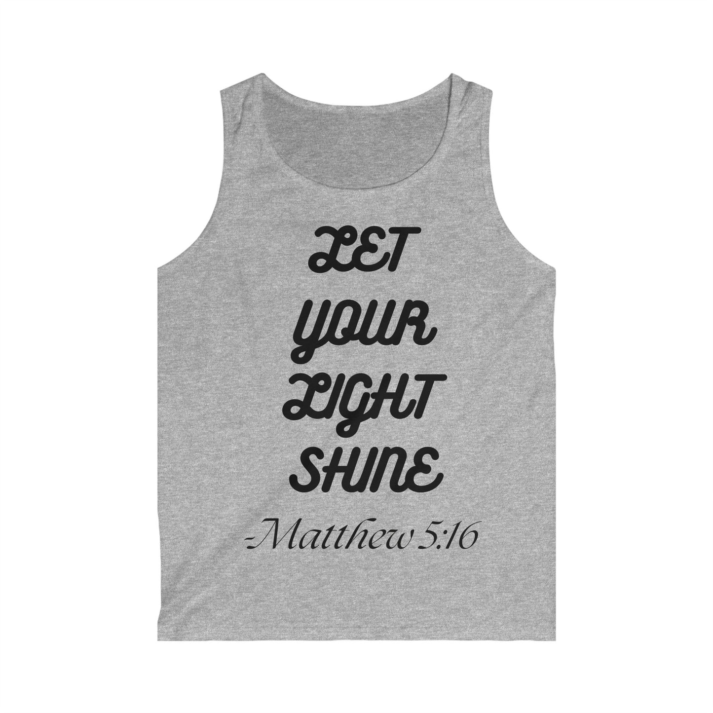 Let your  Light Shine Men's Inspirational Tank Top
