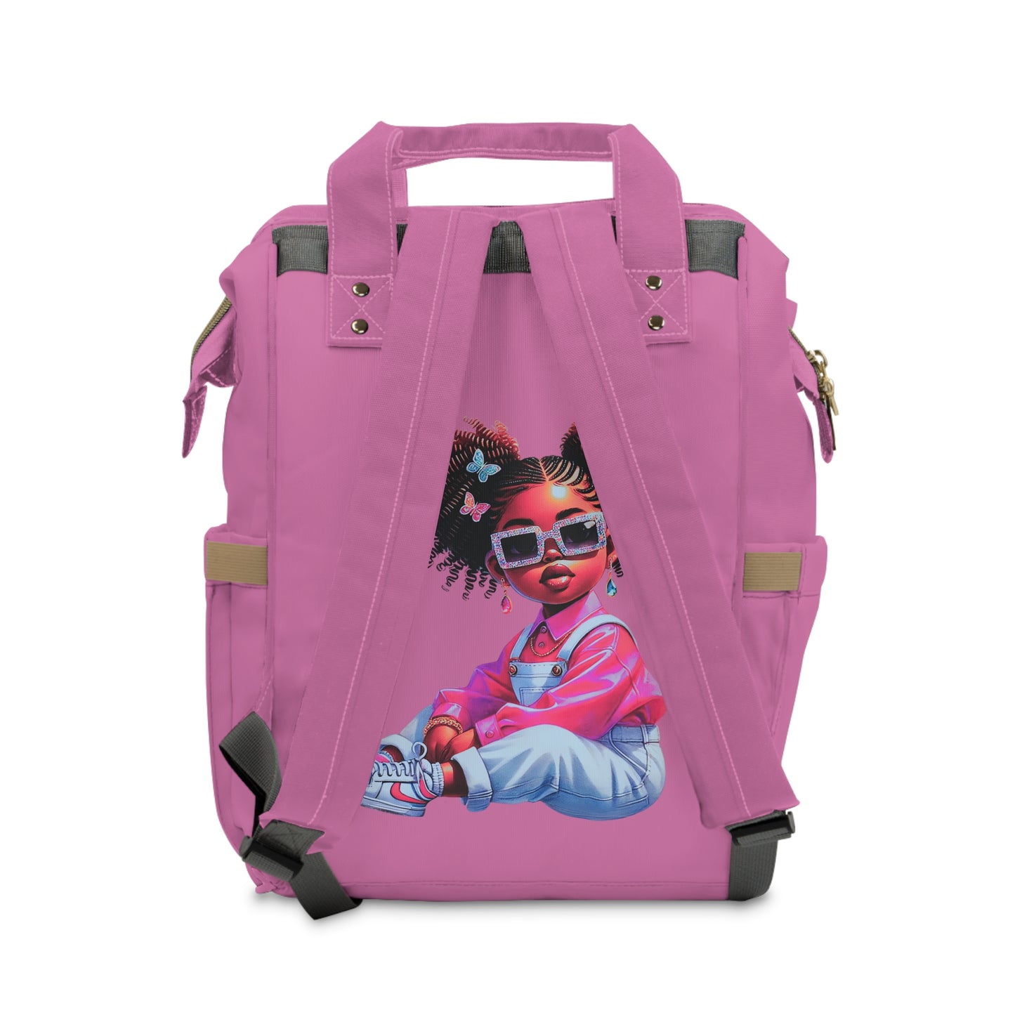 Stylish Multifunctional Diaper Backpack in Pink, Chic Baby Gear, Toddler Bag, Mom's Essential, Trendy Diaper Bag