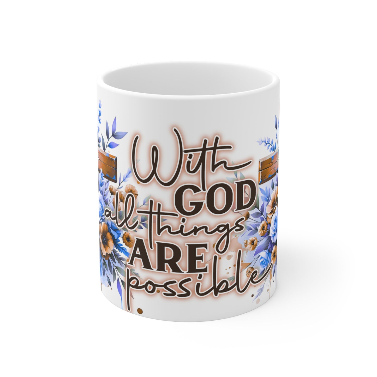 Inspirational Ceramic Coffee Mug, 11oz, 15oz - Faithful Gift, Religious Decor, Christian Cup, Encourage Friends & Family