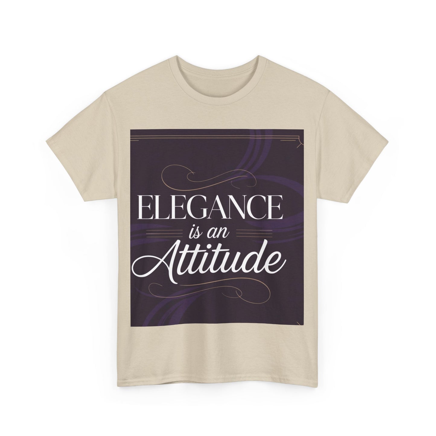 Elegance is an Attitude Unisex Heavy Cotton Tee, Casual Elegance Shirt, Fashion Statement Tee, Gift for Fashion Lovers, Stylish Everyday