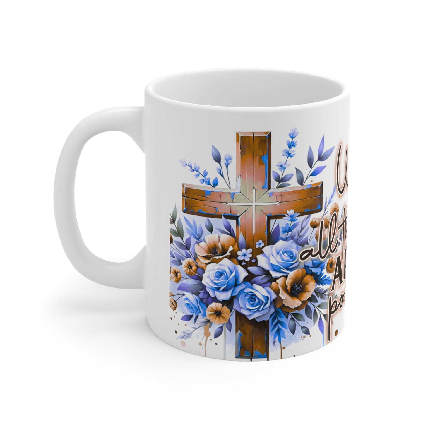 Inspirational Ceramic Coffee Mug, 11oz, 15oz - Faithful Gift, Religious Decor, Christian Cup, Encourage Friends & Family
