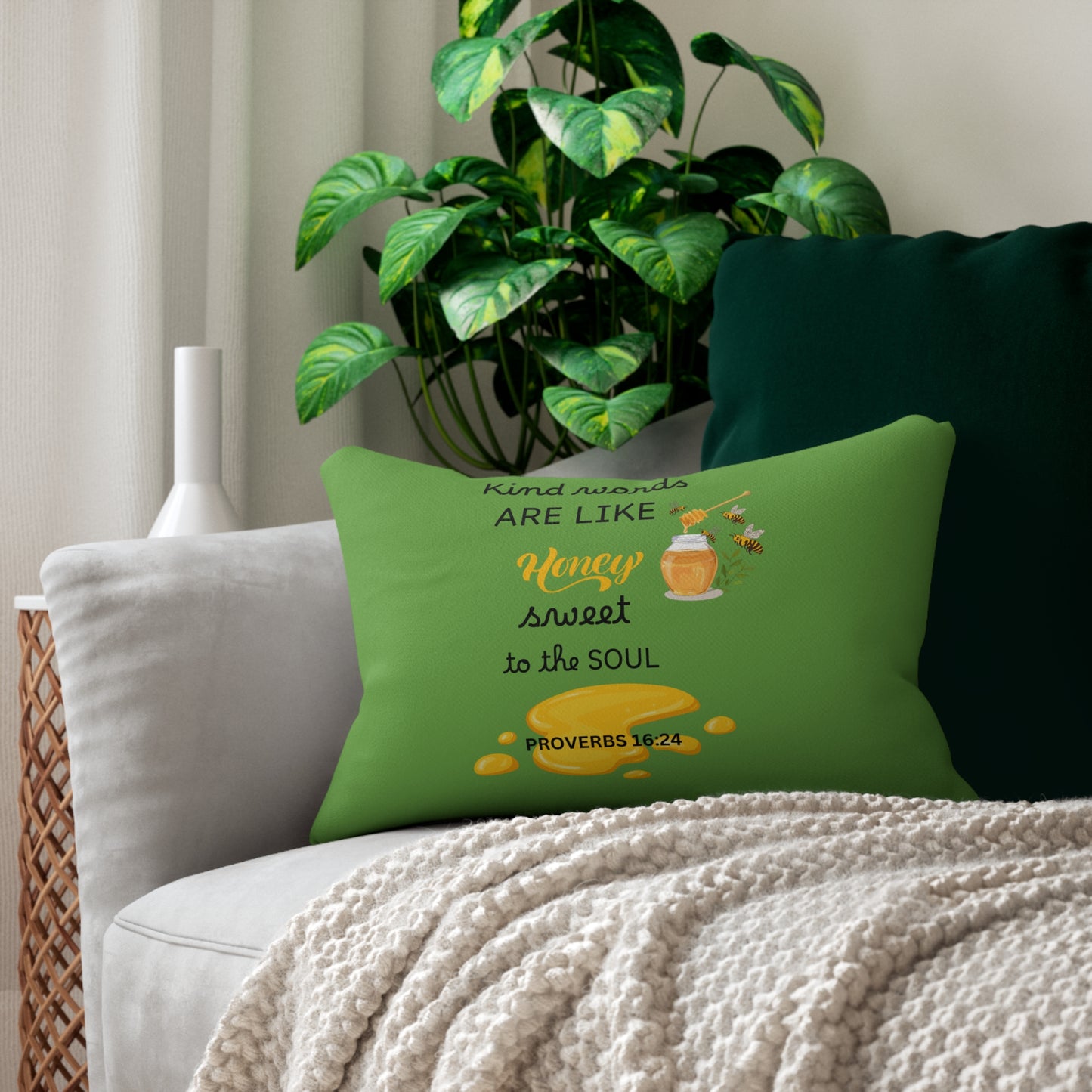 Lumbar Pillow - Kind Words Are Like Honey