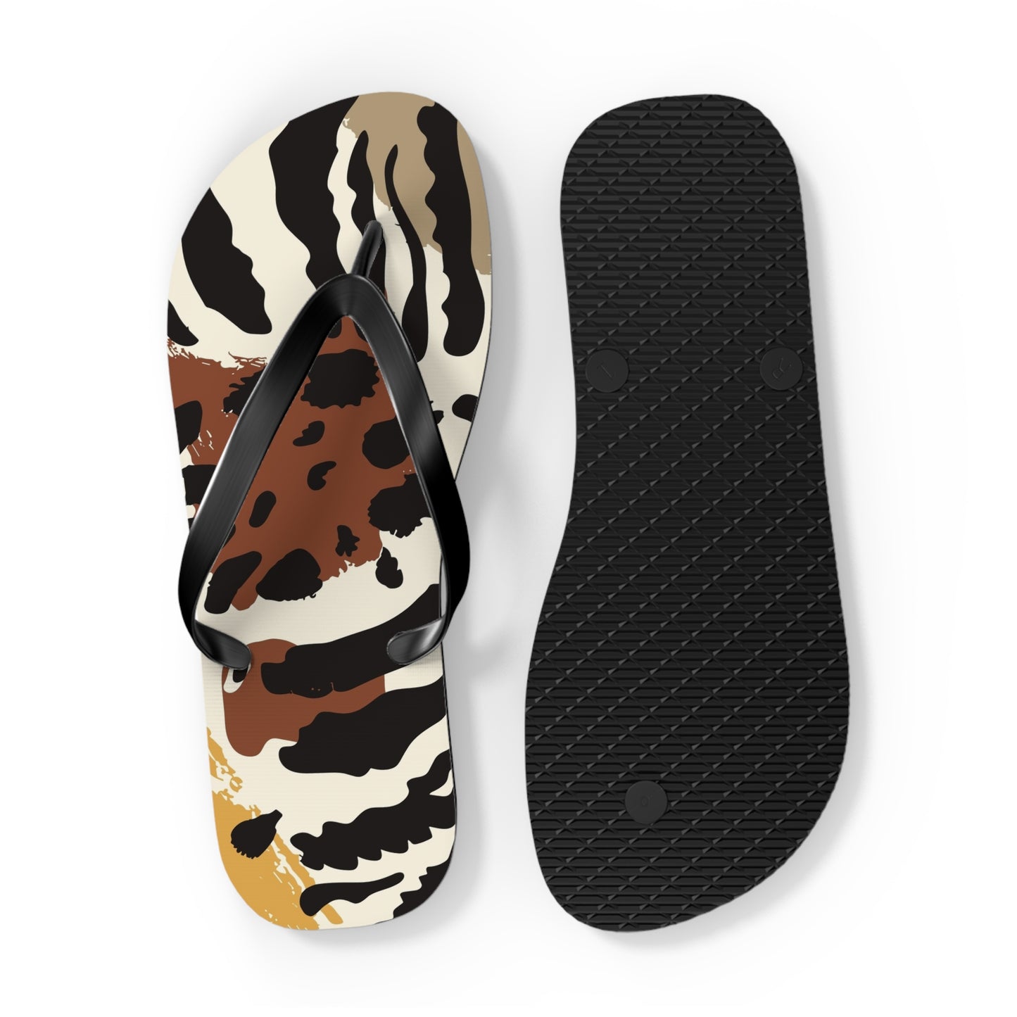Stylish Leopard Print Flip Flops, Summer Beach Sandals, Poolside Footwear, Vacation Essentials, Trendy Footwear, Animal Print Slippers