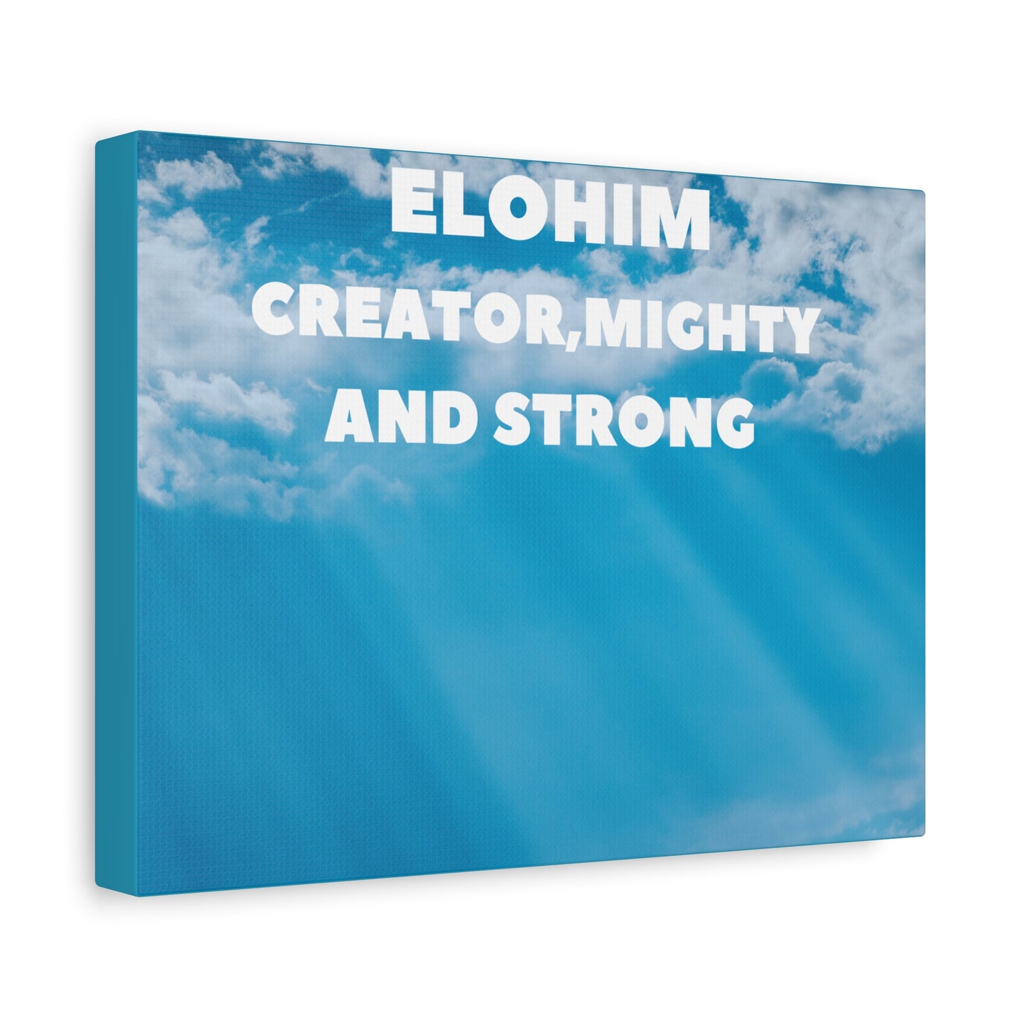 Elohim  Creator Mighty and Strong Matte Canva