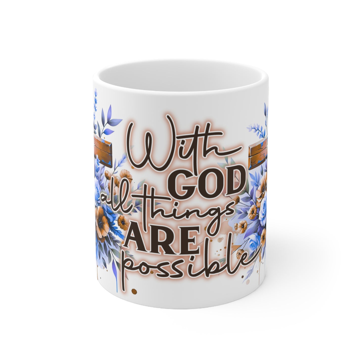 Inspirational Ceramic Coffee Mug with Floral Design, Gift for Faith, Encouragement for Daily Use, 11oz and 15oz Options, Perfect for [...]