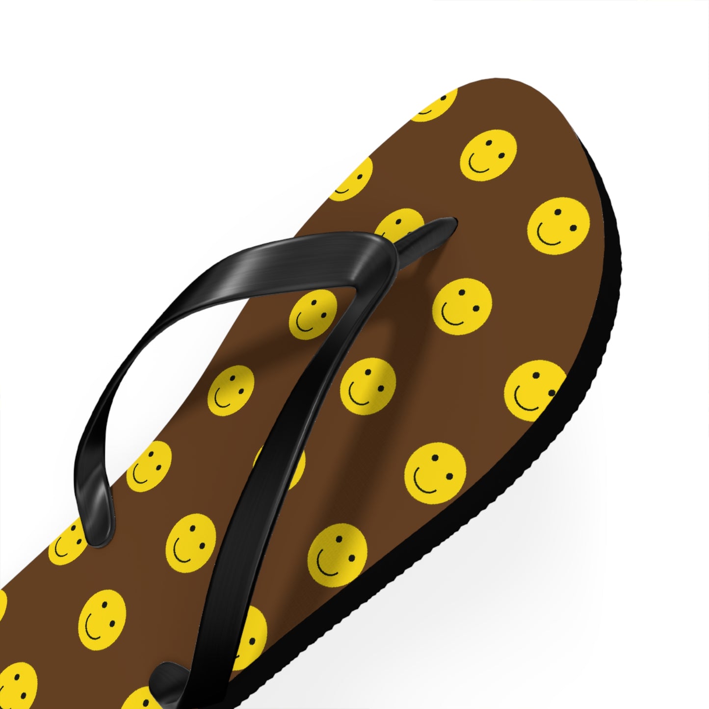 Brown Smiley Flip Flops