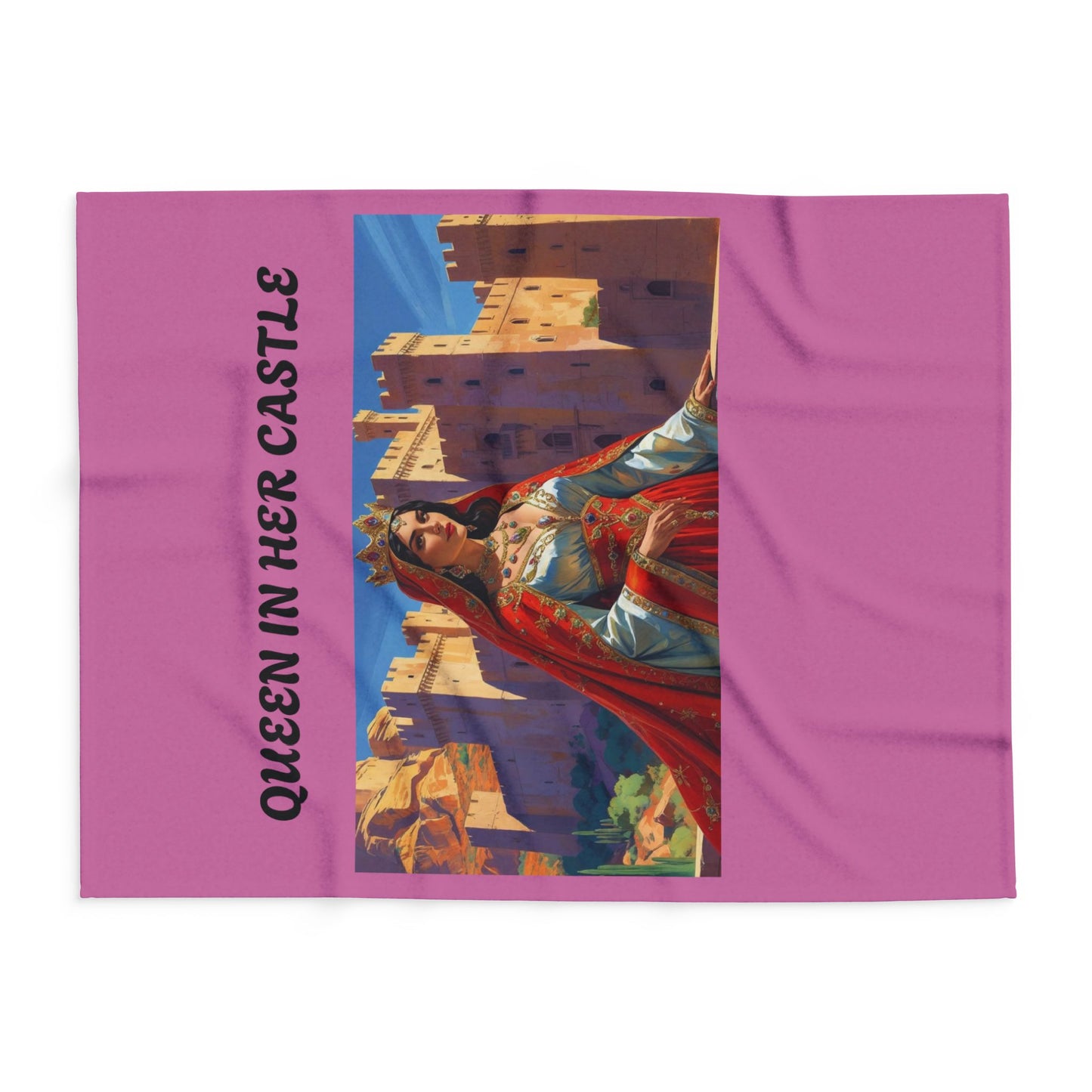 Queen in Her Castle Arctic Fleece Blanket, Cozy Throw, Gift for Her, Princess Decor, Royalty Home Accents, Bed and Couch Blanket