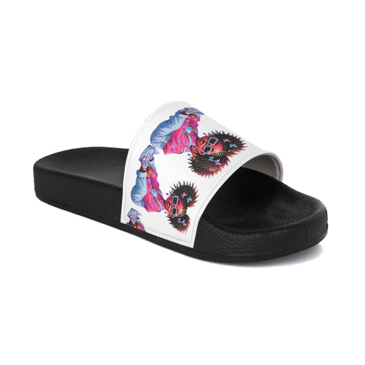 Fun & Funky Women's Slide Sandals - Vibrant Summer Footwear, Pool Slides, Beach Sandals, Trendy Slippers, Gift for Her