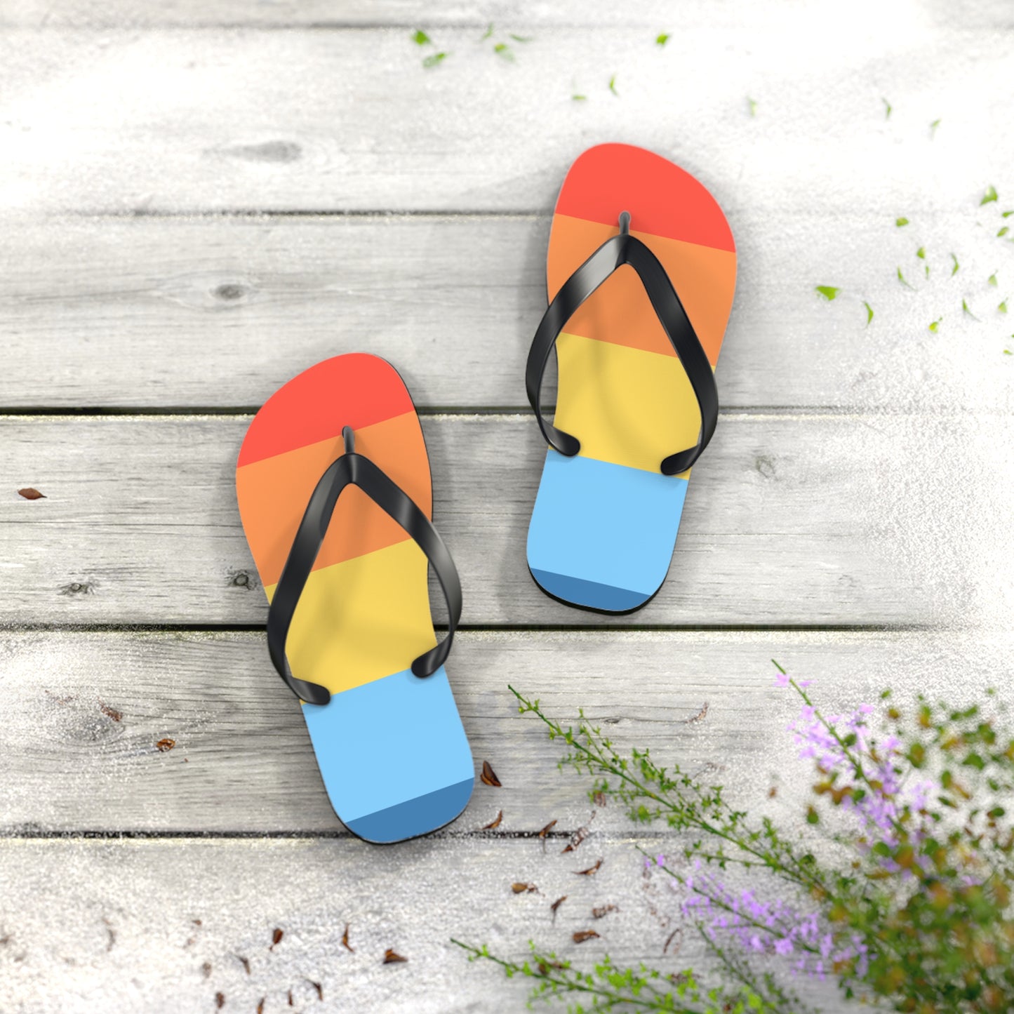 Colorful Summer Flip Flops, Beach Footwear, Vacation Sandals, Summer Accessories, Fun Pool Slides