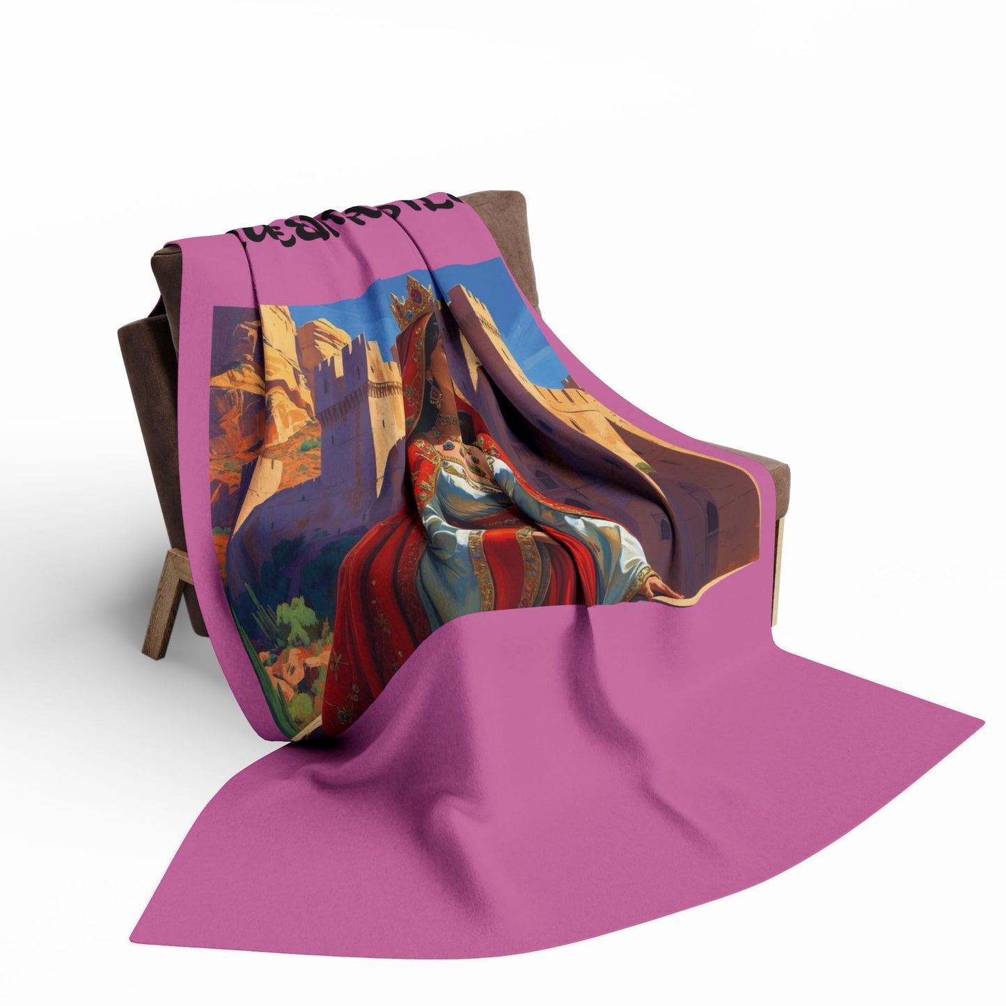 Queen in Her Castle Arctic Fleece Blanket, Cozy Throw, Gift for Her, Princess Decor, Royalty Home Accents, Bed and Couch Blanket