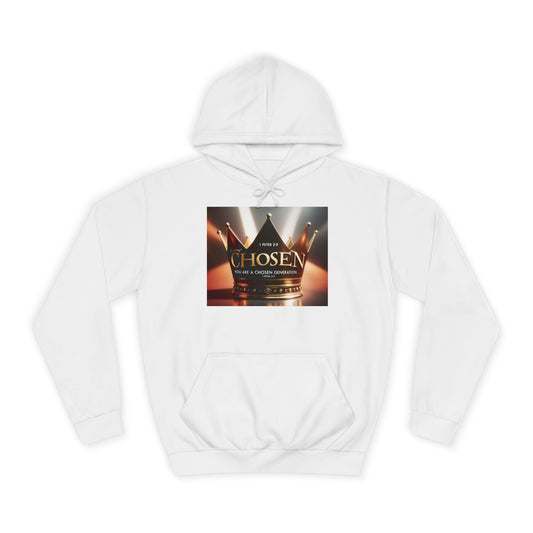 Chosen Unisex College Hoodie, Inspirational Sweatshirt, Motivational Gift, College Apparel, Positive Message Clothing