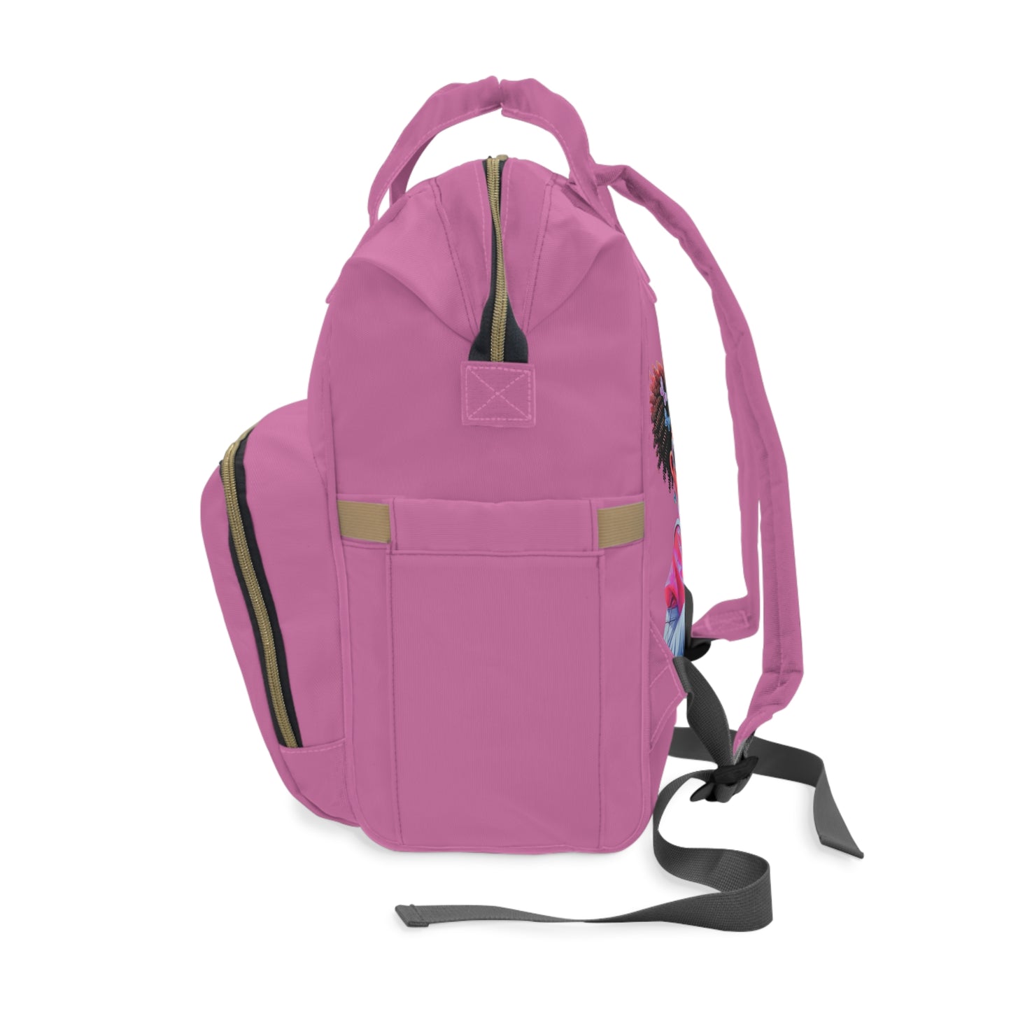 Stylish Multifunctional Diaper Backpack in Pink, Chic Baby Gear, Toddler Bag, Mom's Essential, Trendy Diaper Bag