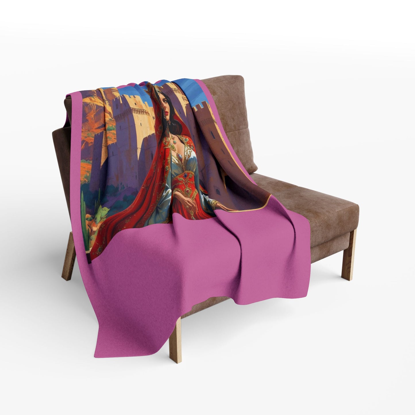 Queen in Her Castle Arctic Fleece Blanket, Cozy Throw, Gift for Her, Princess Decor, Royalty Home Accents, Bed and Couch Blanket