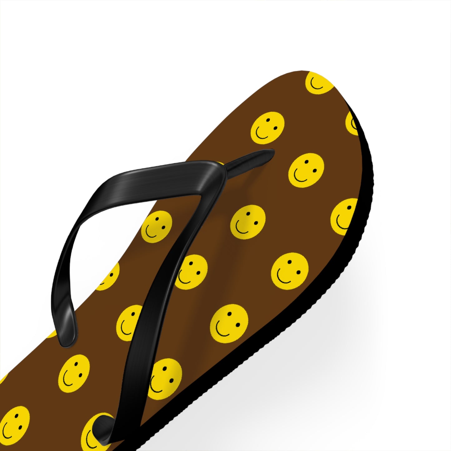 Brown Smiley Flip Flops