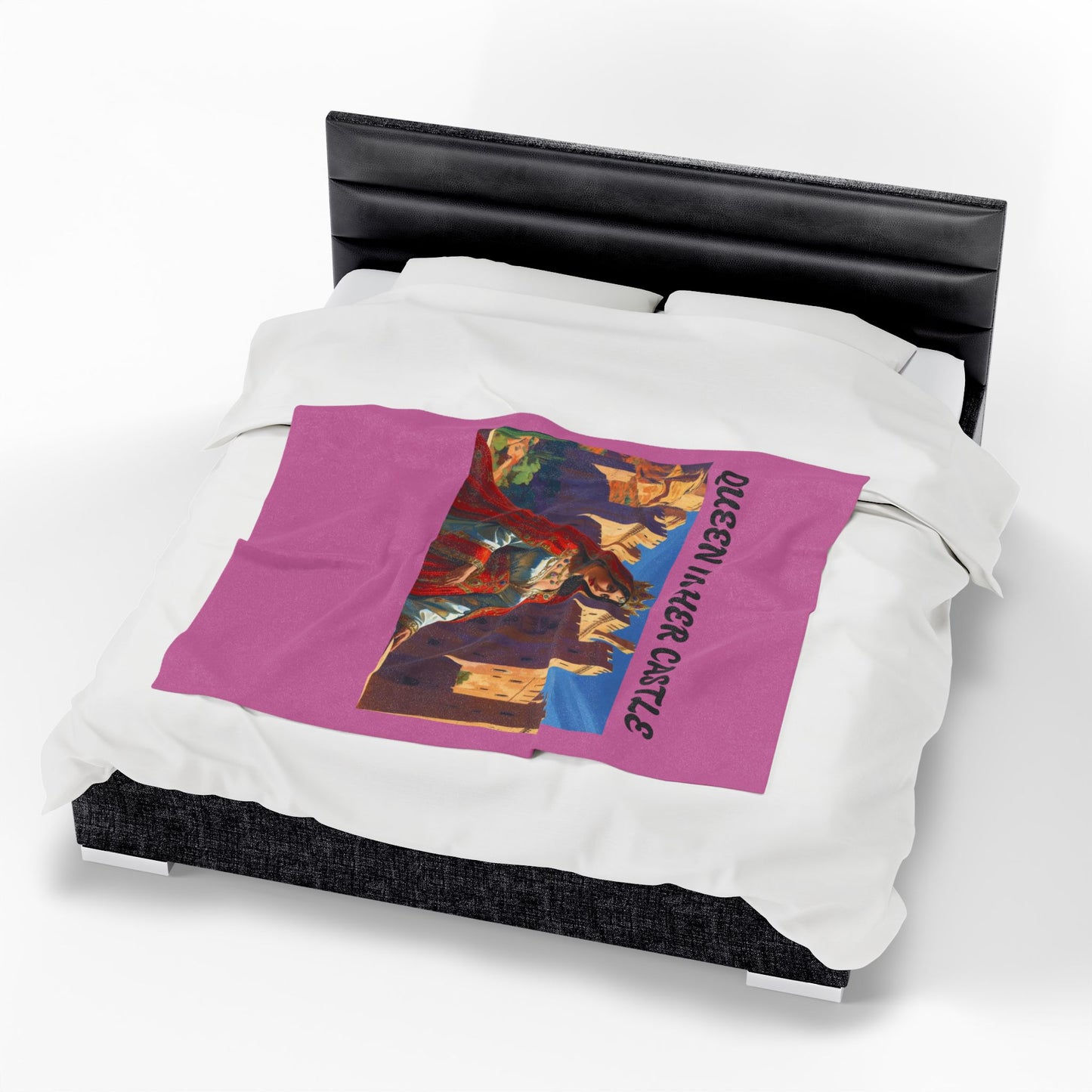 Queen in Her Castle Velveteen Plush Blanket - Cozy Throw for Royal Fans,