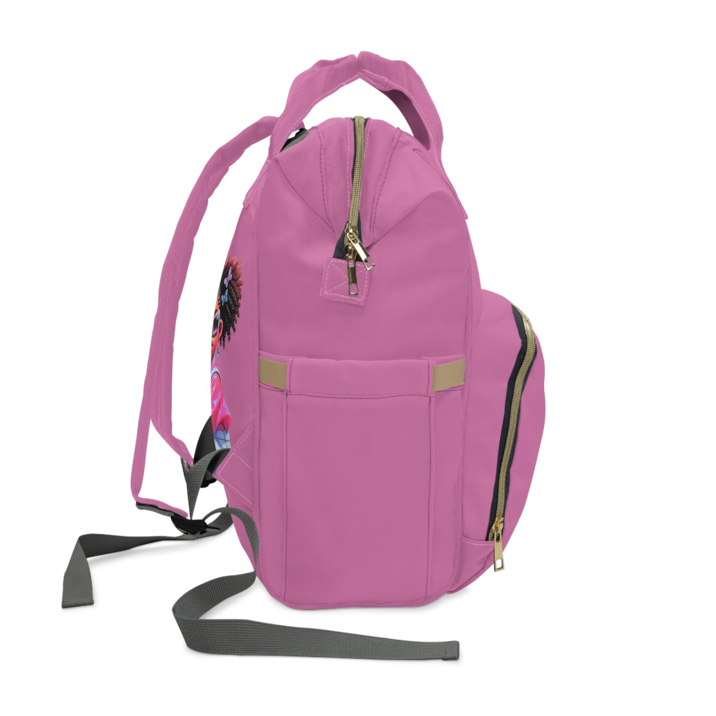 Stylish Multifunctional Diaper Backpack in Pink, Chic Baby Gear, Toddler Bag, Mom's Essential, Trendy Diaper Bag