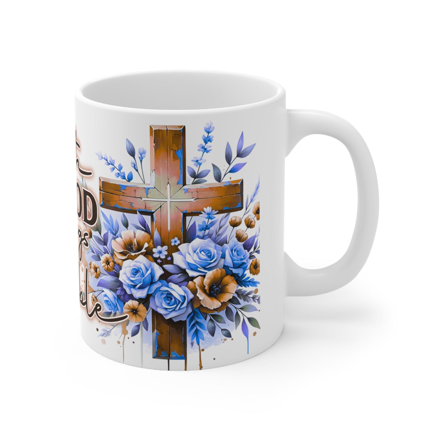 Inspirational Ceramic Coffee Mug with Floral Design, Gift for Faith, Encouragement for Daily Use, 11oz and 15oz Options, Perfect for [...]