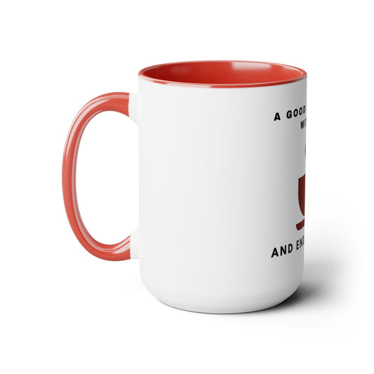 A Good Day Begins With Tea Two-Tone Mugs