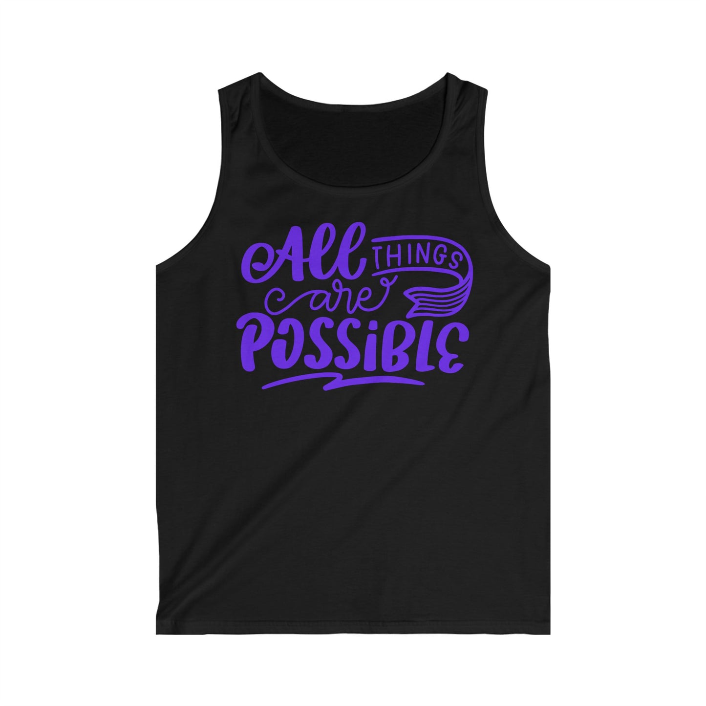 Men's Motivational Tank Top  All Things are Possible
