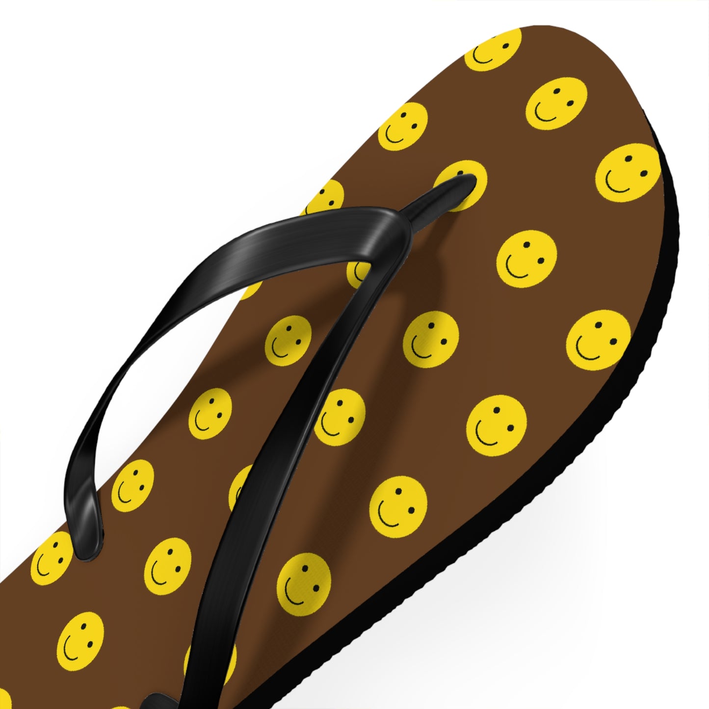Brown Smiley Flip Flops