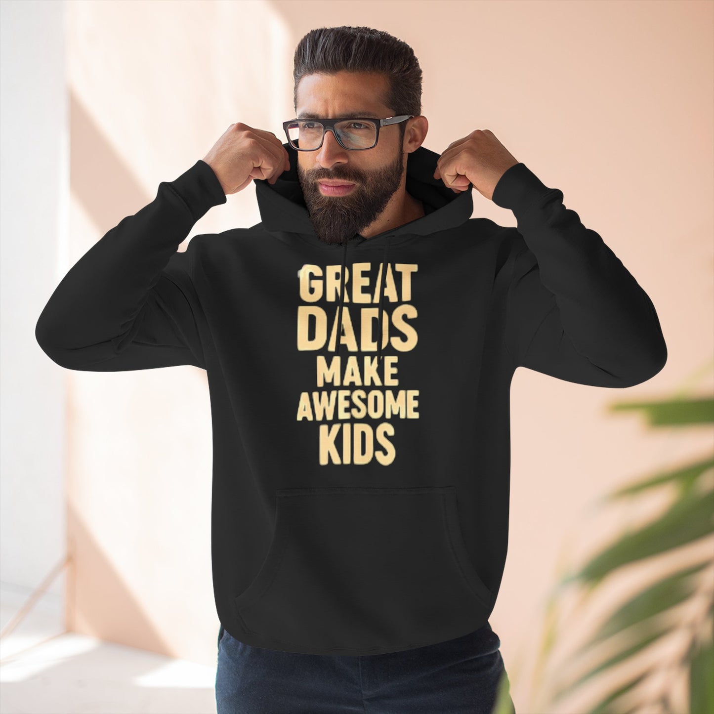 Fleece Hoodie - Great Dad Make Awesome Kids Design