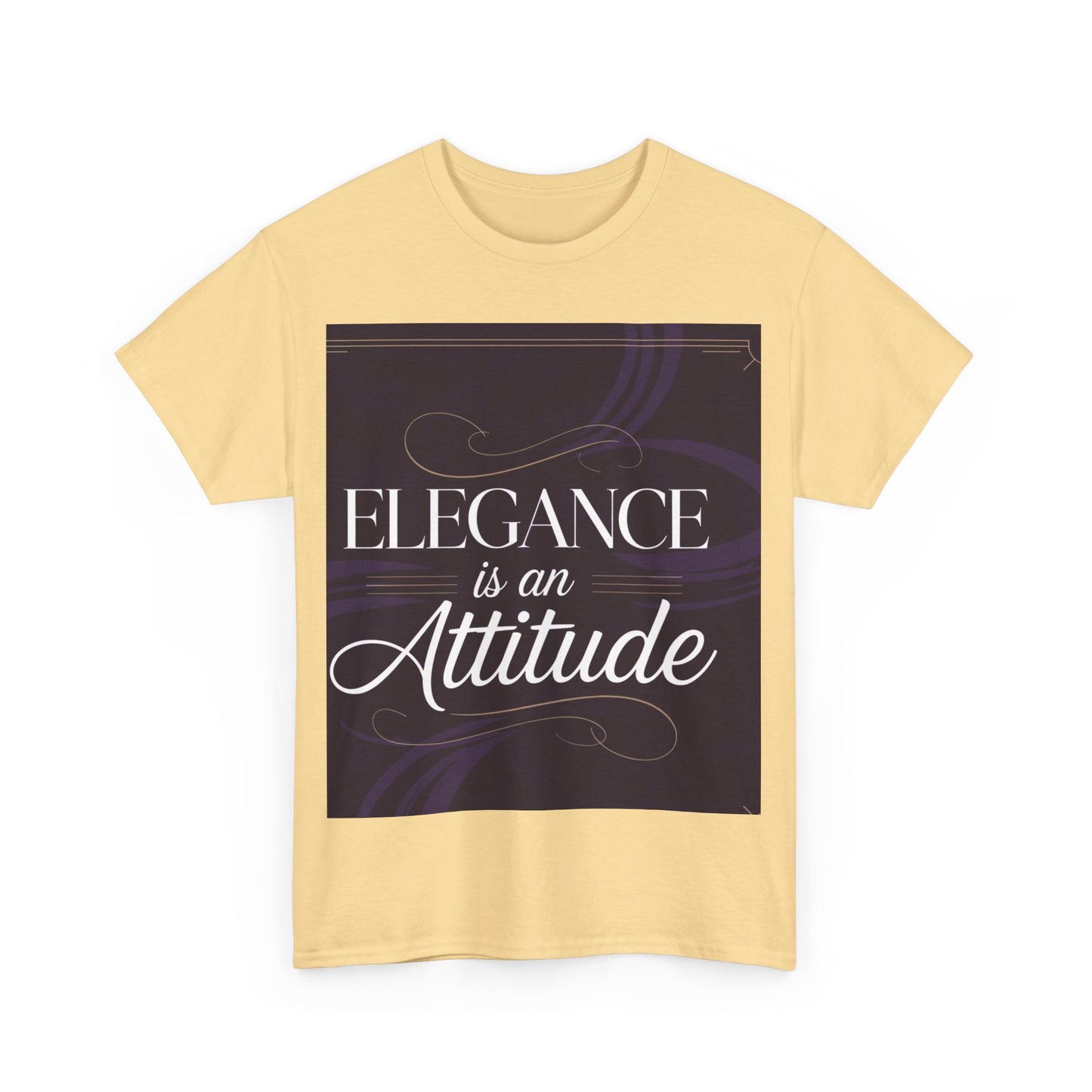 Elegance is an Attitude Unisex Heavy Cotton Tee, Casual Elegance Shirt, Fashion Statement Tee, Gift for Fashion Lovers, Stylish Everyday